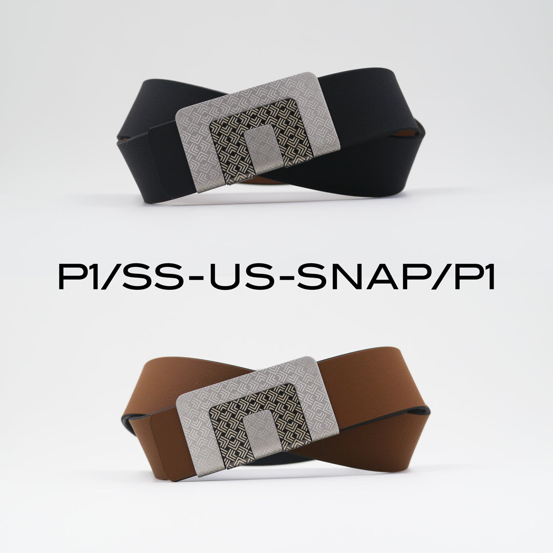 MIN BELT - SILVER P1 BUCKLE, USUAL STRAP